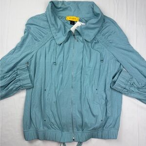 St. John Women's New Blue butter soft Jacket size S $495